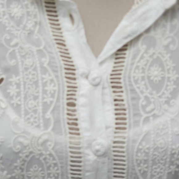 Nwt Johnny Was Eyelet Georgette dress  S - Picture 7 of 8